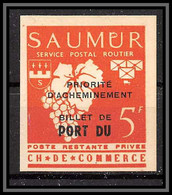 85539/ Grève De Saumur 1953 Essai Non Dentelé Imperf Surcharge - Altri & Non Classificati