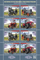 Russia 2022 Wheel Tractors Sheetlet Of 2 Strips - Unused Stamps