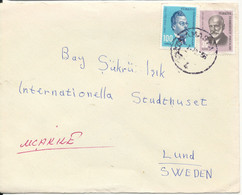 Turkey Cover Sent Air Mail To Sweden Amasya 1966 - Covers & Documents