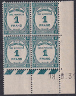 FRANCE  COINS DATES TAXES N°60 1f Bleu-vert 18-6-31  Qualité:** Cote:210 - Altri & Non Classificati