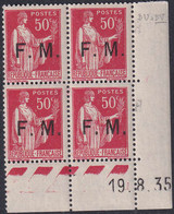 FRANCE  C.DATES FM N°7 50c Paix Type I 19-8-35 Qualité:** Cote:100 - Other & Unclassified