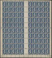 FRANCE  FEUILLES N°180 1f25 Pasteur Feuille De 100 Timbres CD 19-3-26 Qualité:** Cote:5100 - Feuilles Complètes