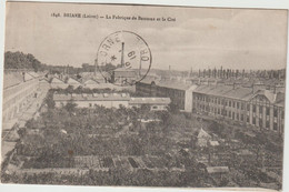 Dav : Loiret :  BRIARE  : La  Fabrique   De  Boutons   Et La  Cité  ,1919 - Briare