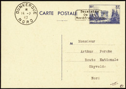 FRANCE  GUERRE N° Entier 80c Arc De Triomphe Surcharge Dunkerque  Qualité:OBL - Guerre (timbres De)