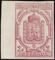 FRANCE  JOURNAUX N°3 2c Rose Carminé Bdf  Qualité:(*) Cote:1550 - Periódicos