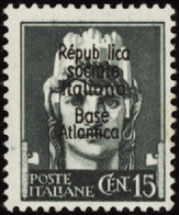 FRANCE  OCCUPATION ITALIENNE N°9 15c Vert-gris Sans Le 2ème B à Répubblica (Maury 14a) Qualité:** Cote:2750 - War Stamps