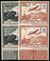 FRANCE  L.V.F. N°4 /5 Surchargés Tenant à Non Surchargés Qualité:** Cote:950 - War Stamps
