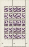 ANDORRE   N°40 A 1f75 Violet Feuille De 25 Timbres Qualité:** Cote:6650 - Ongebruikt