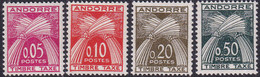 ANDORRE  TAXES N°42 /45 4 Valeurs Qualité:** Cote:70 - Unused Stamps