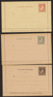 MONACO  ENTIERS POSTAUX N°200 /202 Charles III3 Cartes-lettres   Cote:95 - Interi Postali