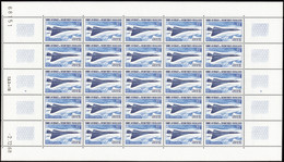 GRANDES SERIES   N°1969 Concorde 7 Valeurs TOM En Feuilles De 25 Timbres Qualité:** Cote:7600 - Zonder Classificatie