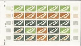 AFARS ET ISSAS  ESSAIS DE COULEUR N°357 Poignard D'Afars Feuille De 25 Timbres Qualité:** Cote:375 - Otros & Sin Clasificación