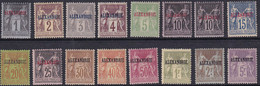 ALEXANDRIE   N°1 /18 (sauf 6-11A-14) 16 Valeurs Qualité:* Cote:580 - Neufs