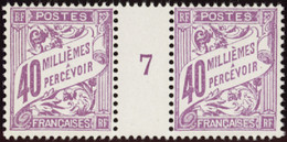 ALEXANDRIE  MILLESIMES TAXES N°13 40m Violet Millésime 7  Qualité:** Cote:300 - Unused Stamps