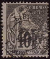 GABON   N°9 25 Sur 10c Noir Sur Lilas TB  Qualité:OBL Cote:2400 - Used Stamps