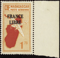 MADAGASCAR  POSTE AERIENNE N°45 /54 France Libre 10 Valeurs Qualité:** Cote:338 - Posta Aerea
