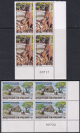 POLYNESIE   N°326 /327 2 Valeurs En Blocs De 4 Qualité:** Cote:272 - Unused Stamps