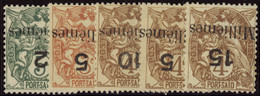 PORT-SAID   N°36 A/38a/39a/40a/43a 5 Valeurs Surcharge Renversée  Qualité:* Cote:522 - Unused Stamps