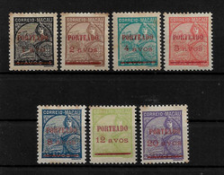 Portuguese MACAU - 1949 Macau Stamps Of 1934 Overprinted "PORTEADO" & Surcharged SET (BA5#327) - Segnatasse