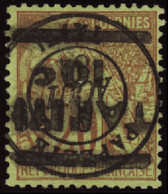 TAHITI   N°5 10c Sur 20c Brique Sur Vert Surcharge Renversée TB Qualité:OBL Cote:520 - Used Stamps