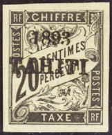 TAHITI  TAXES N°21 20c Noir Qualité:* Cote:750 - Ongebruikt