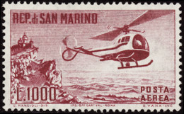 SAINT MARIN  POSTE AERIENNE N°127 100l Hélicoptère Qualité:** Cote:80 - Airmail