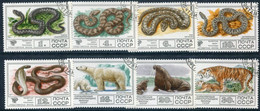 SOVIET UNION 1977 Mammals And Venomous Snakes Used.  Michel 4678-85 - Oblitérés