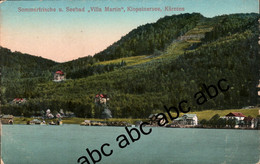 Klopeiner See, Klopinsko Jezero, 1912, Sommerfrische U. Seebad Villa Martin, Sankt Kanzian, St. Kanzian, Klopeinersee - Klopeinersee-Orte