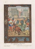 Medieval Ploughing Farming Game Of Marbles Middle Ages Old PB Calendar Postcard - Histoire