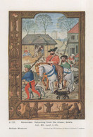 Medieval Game Of Bowls & Hunting Middle Ages PB Postcard - Histoire