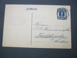 DANZIG , Ganzsache  1921 Verschickt , Rs. Viel Text - Postal  Stationery