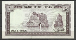 BILLETE DE LIBANO DE 10 LIVRES - SIN CIRCULAR PERO CON DOBLEZ - Liban