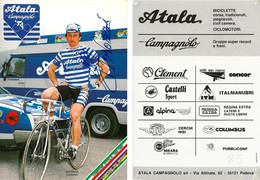CARTE CYCLISME PIERINO GAVAZZI SIGNEE TEAM ATALA 1985 ( VOIR PICS PARTIE ARRIERE ) - Ciclismo