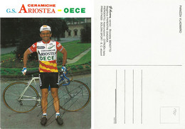 CARTE CYCLISME VLADIMIRO PANIZZA SIGNEE TEAM ARIOSTEA 1985 - Ciclismo