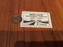 Ticket De Transport *** (bateau) "MARIE LOUISE - NAVETTE HENDAYE-FONTARRABIE" - Europe