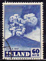 ISLANDA ICELAND ISLANDE 1948 ERUPTION OF HEKLA VOLCANO 60a USED USATO OBLITERE' - Usados