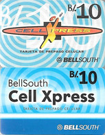 2-CARTES-PREPAYEE-GSM-BELL SOUTH-10 B/-Gratté-Plastic Fin-TBE/RARE - Panamá