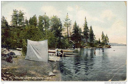 LIBERTY LAKE, Spokane County - On The Shore,  Old Postcard 20 - 30s ( Publ. M Rieder) - Spokane