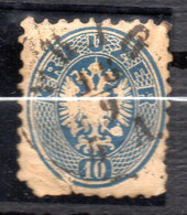 Autriche -- Timbre  N° 25 ...  10 K  Bleu ...( 2ème Choix )...cachet ..... Cote  18.00 € ..........à Saisir - Oblitérés