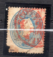 Autriche -- Timbre  N° 21 ...  21 K  Bleu ...( 2ème Choix )...cachet  Rouge ..... Cote  1.50 € ..........à Saisir - Usados