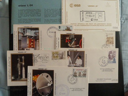 Pochette Commémorative CNES - Ariane L 04 - Kourou 19/12/1981 - Satellites MARECS Et THESEE - Europa