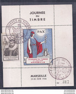 Bloc Feuillet Journee Du Timbre 1946 Marseille Draim - Covers & Documents