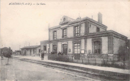 CPA France - Yvelines - Achères - S Et O - La Gare - Chemin De Fer - Animée - Collection J. Louvrier - Acheres