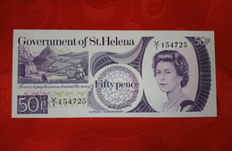 Saint St. Helena 50 Pence (1979) P5a Queen Elizabeth II Banknote - UNC FDS NEUF - Saint Helena Island