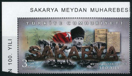 Türkiye 2021 Mi 4666 MNH Battle Of Sakarya, Centenary | ATATÜRK, Flag, Map, Pitched Battle, Horse | Left Top Corner - Neufs