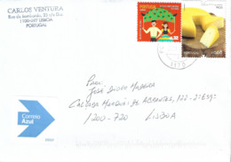 Portugal Cover With Cheese Stamp - Briefe U. Dokumente