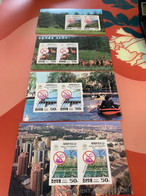 Korea Stamp Imperf Sheets World Environment Day Deer Air Pollution Gun Fire Forest - Korea (Nord-)