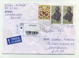 Slovak Inland R-Letter From Leopoldov To Bratislava. 2017. Slovensko Slovaquie Slowakei Slovakia - Brieven En Documenten