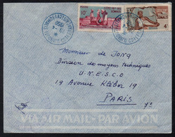 COTE DES SOMALIS - DJIBOUTI / 1950 LETTRE AVION POUR L'UNESCO A PARIS (ref  4297b) - Briefe U. Dokumente