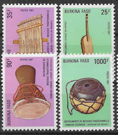 Burkina Faso Mnh ** Music Instruments 1987 14 Euros - Burkina Faso (1984-...)